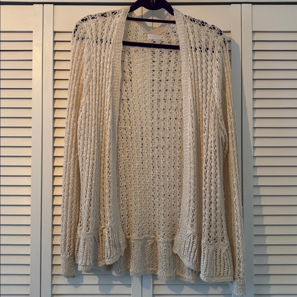 LC Lauren Conrad Cream Knit Sweater